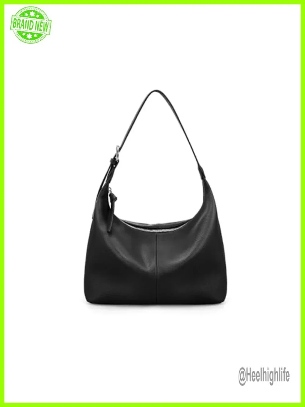 Genuine Leather Slouchy Hobo Bag Lightweight Shoulder Handbag Satchel